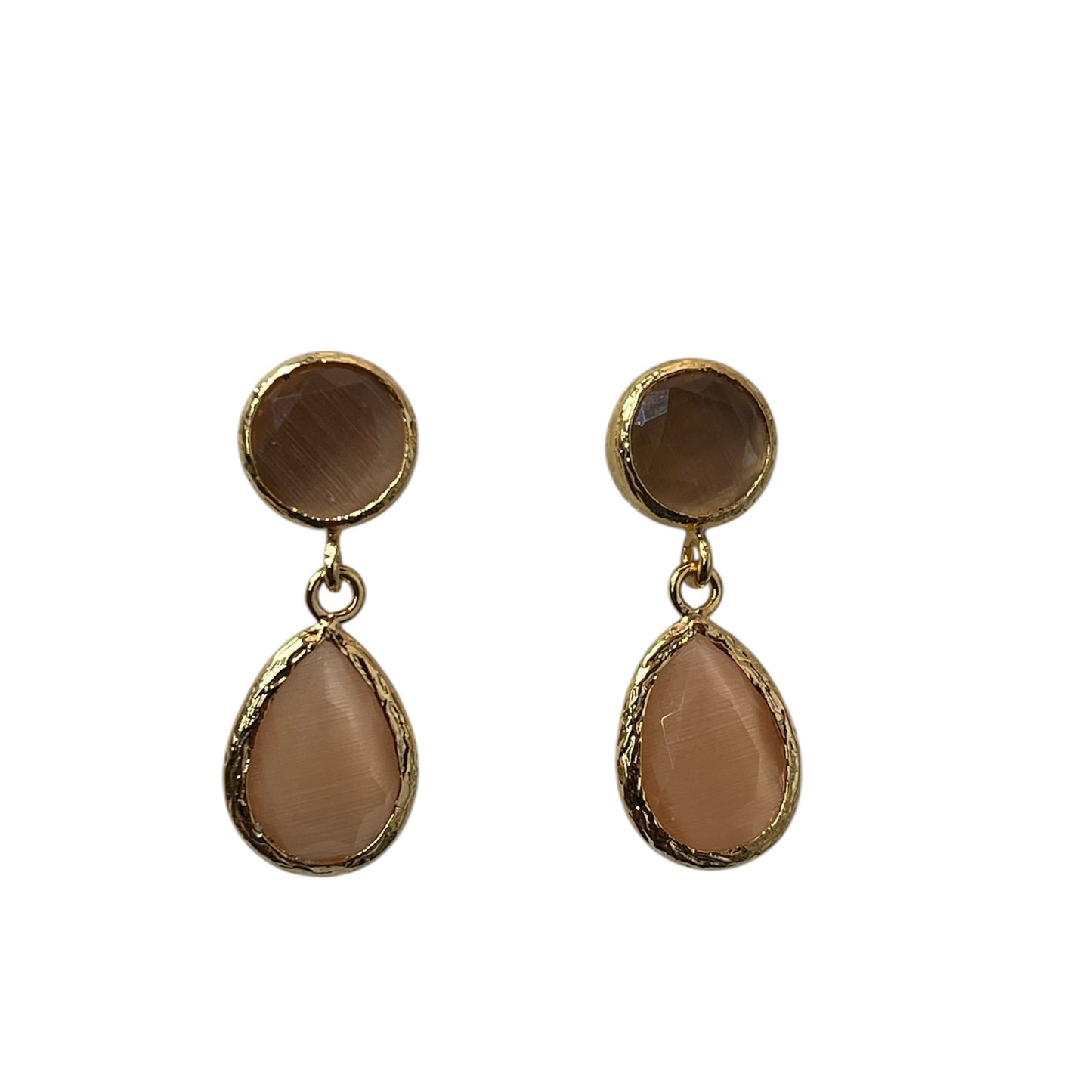 Cats Eye Tear Drop Earrings