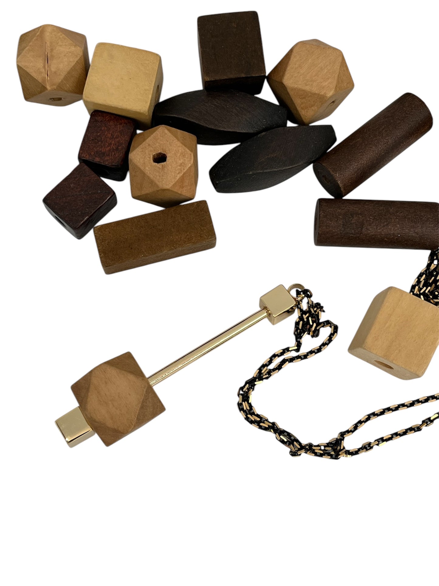 Siena Necklace- Wood Beads
