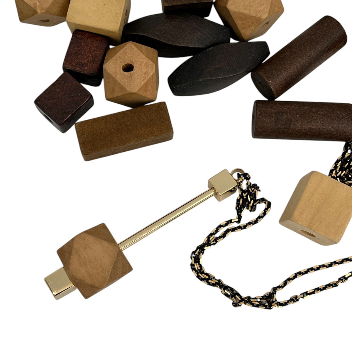Siena Necklace- Wood Beads
