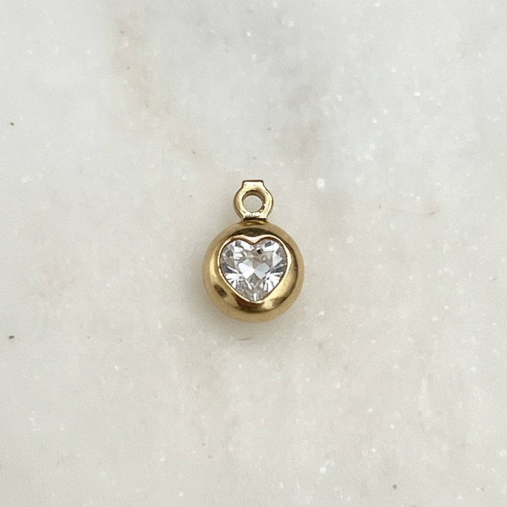 Gold Gem Drop Charm