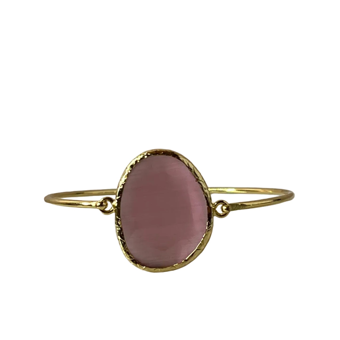 Cats Eye Pebble Shape Bangle