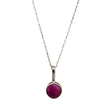 Load image into Gallery viewer, Faceted Ruby Pendant with Sterling Silver Chain