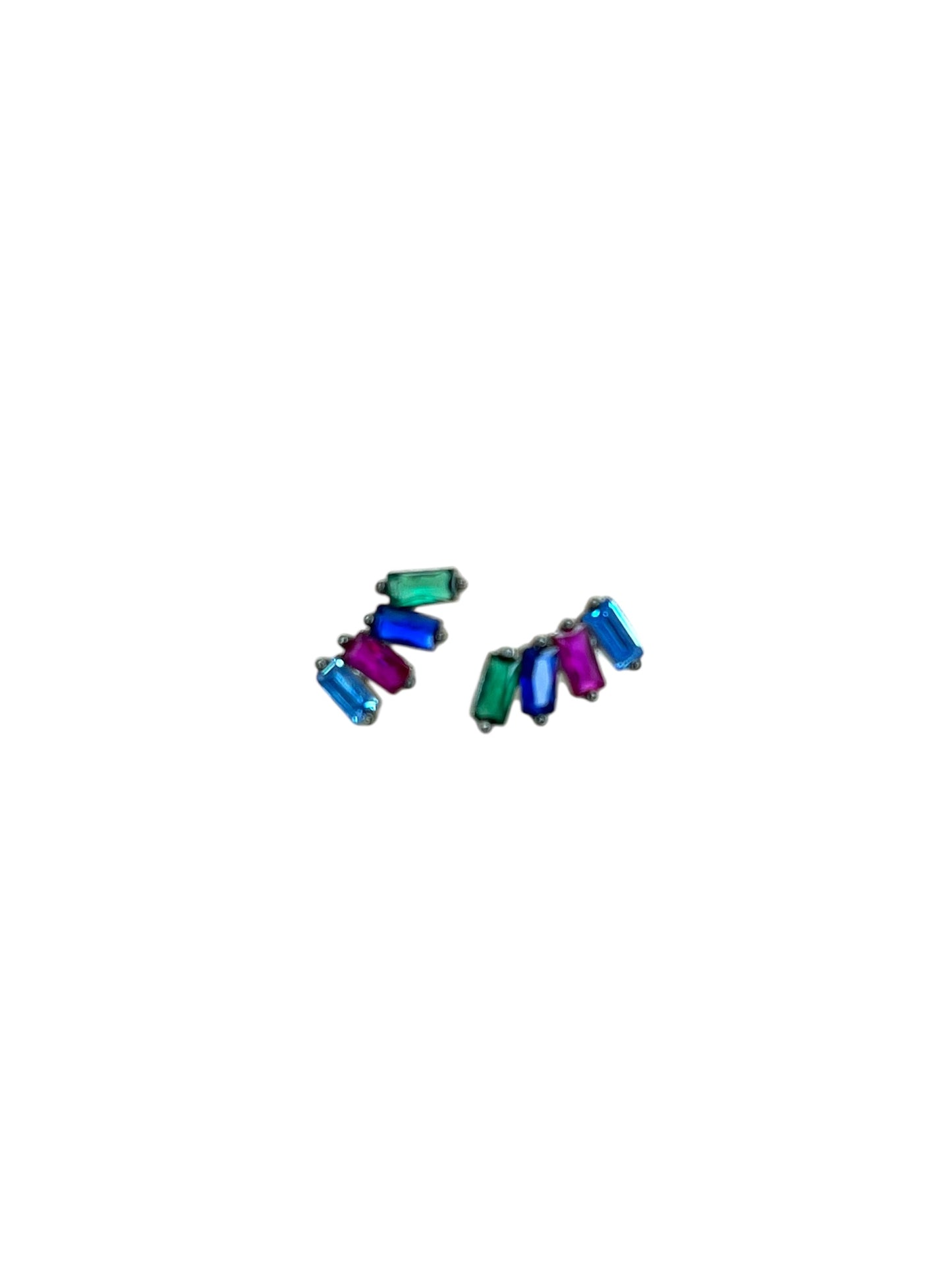 Raindow Baguette Studs