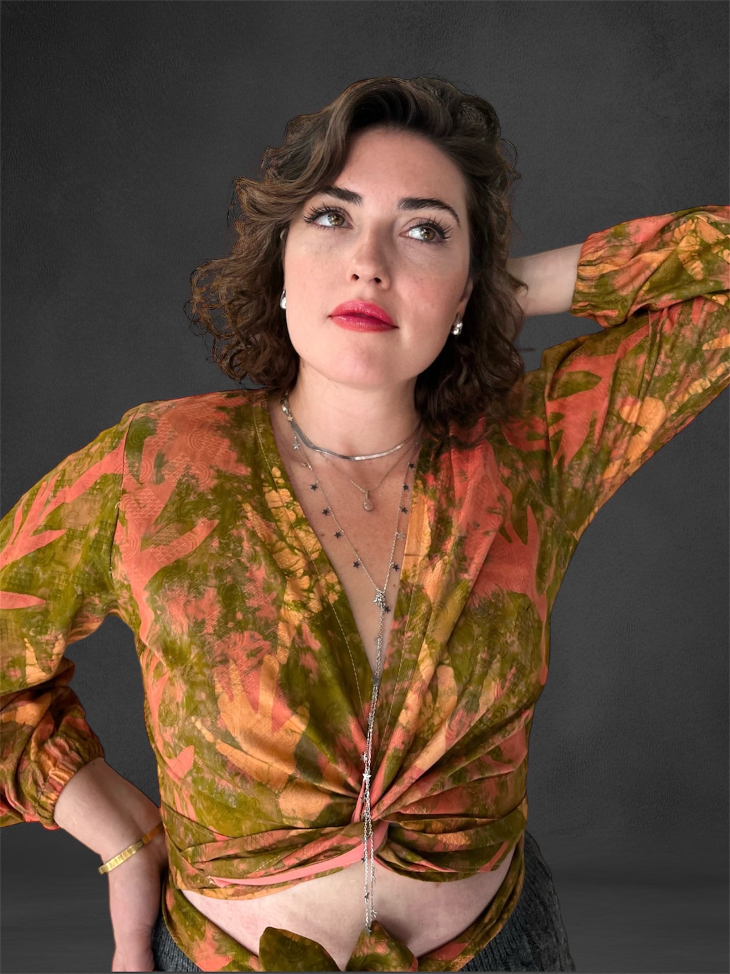 Cara Puffy Tear Drop Earrings-Small