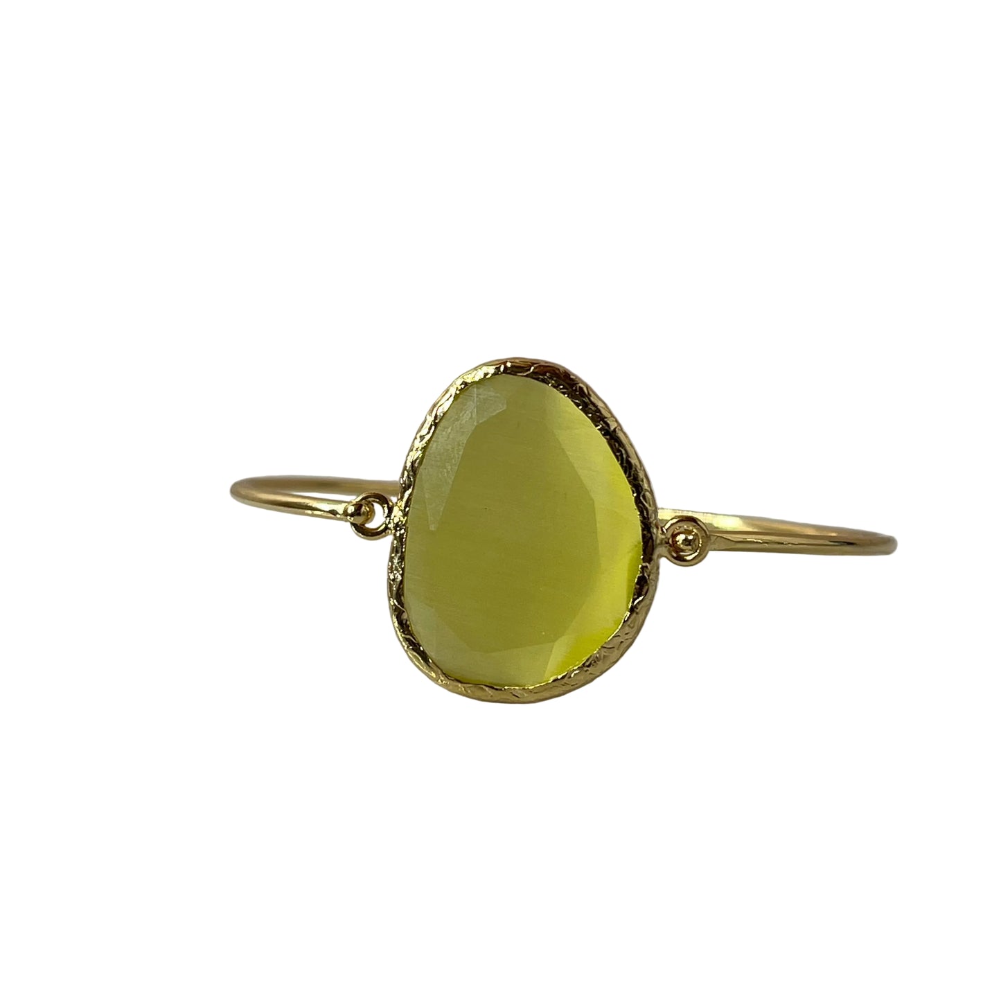 Cats Eye Pebble Shape Bangle