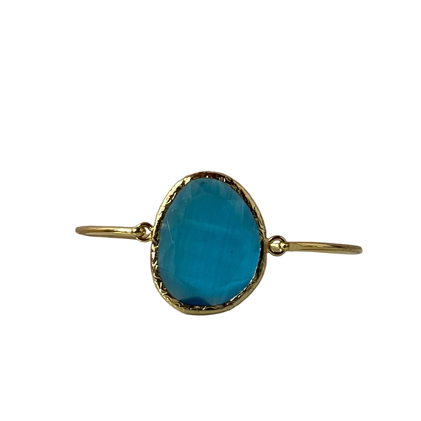 Cats Eye Pebble Shape Bangle