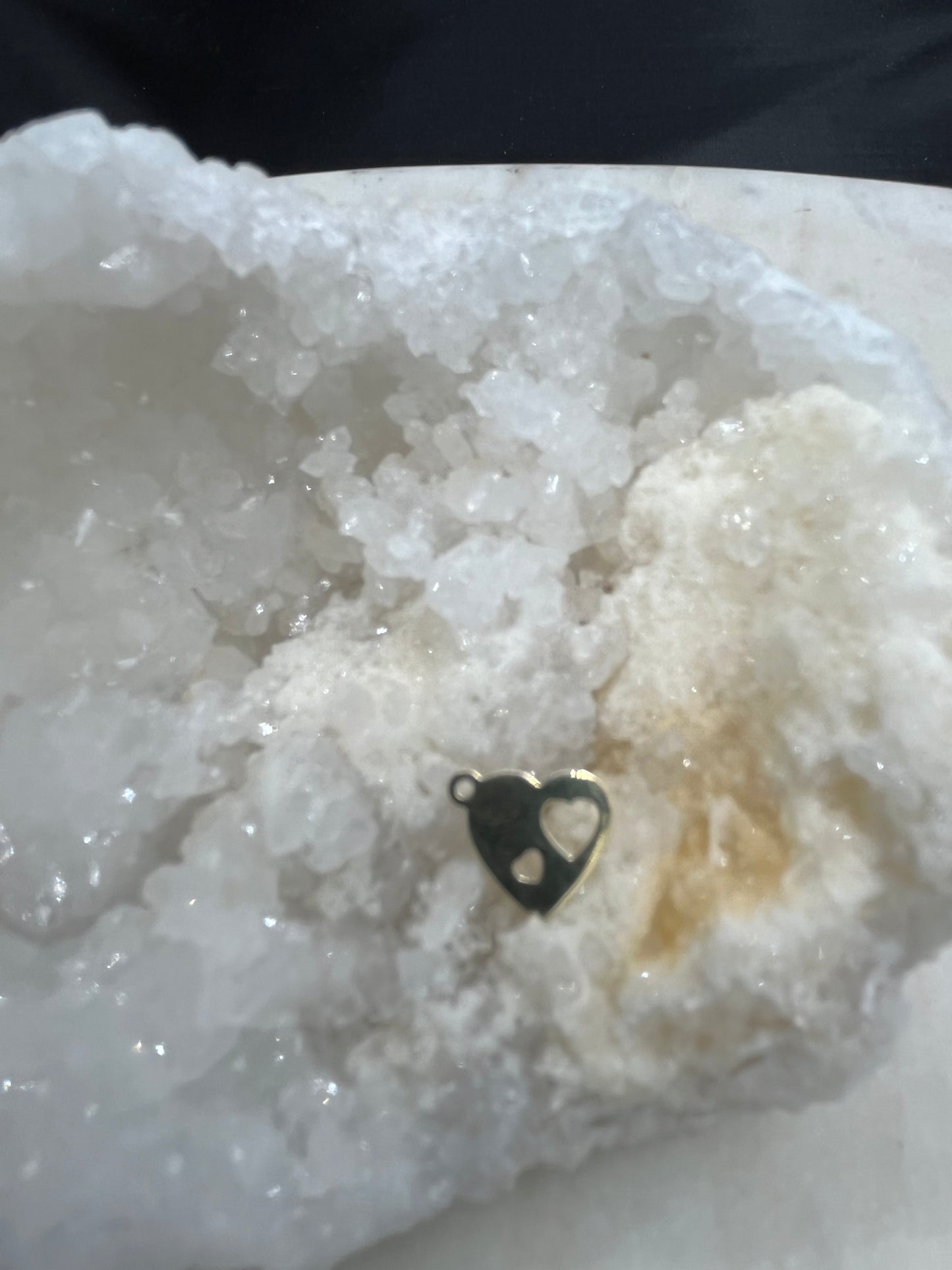 Gold You and Me Heart Charm