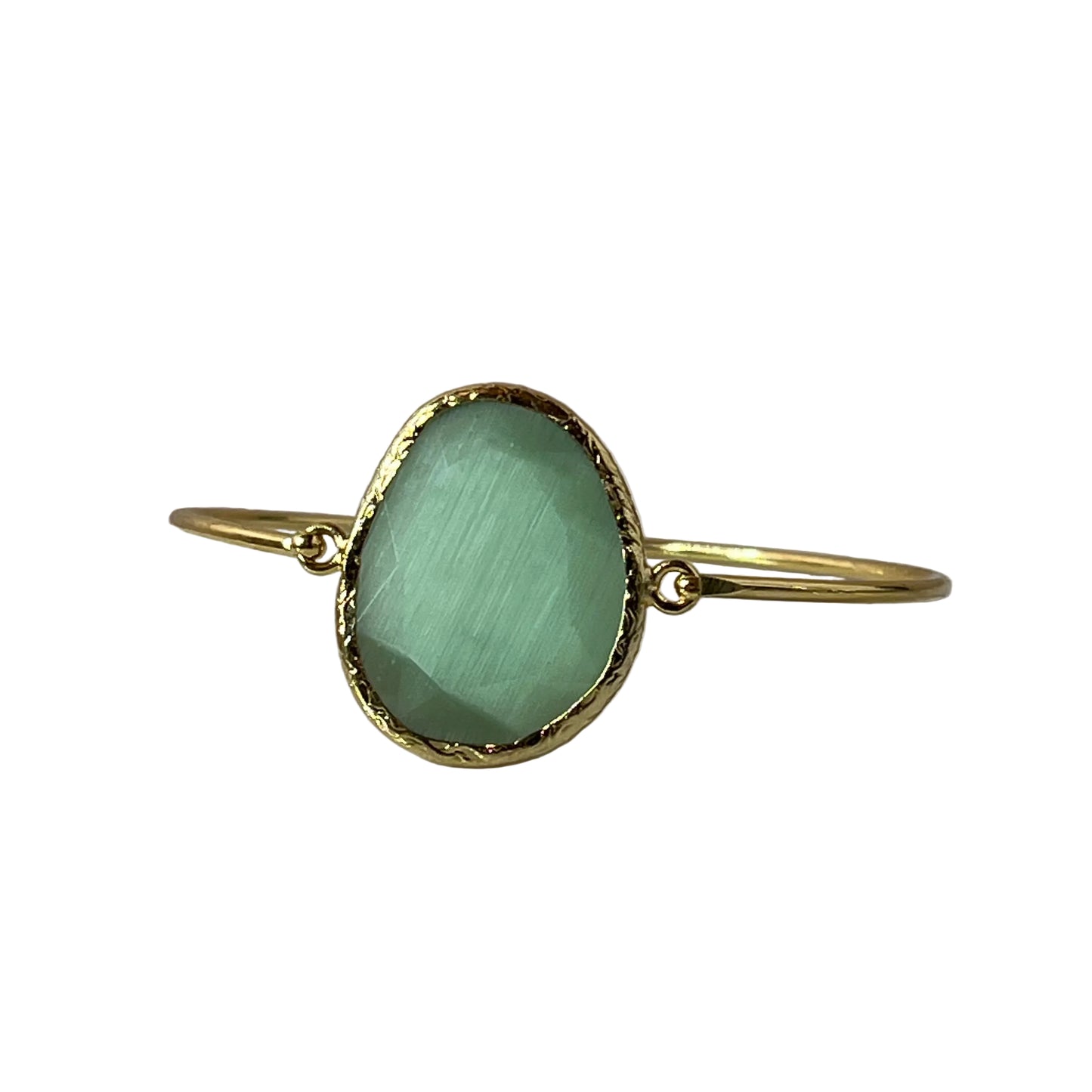 Cats Eye Pebble Shape Bangle