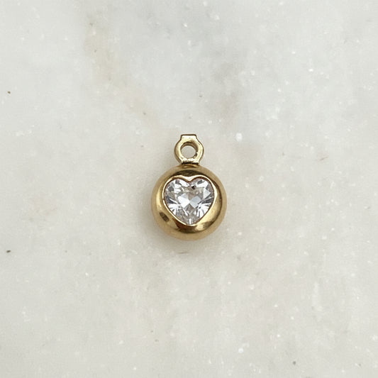 Gold Gem Drop Charm
