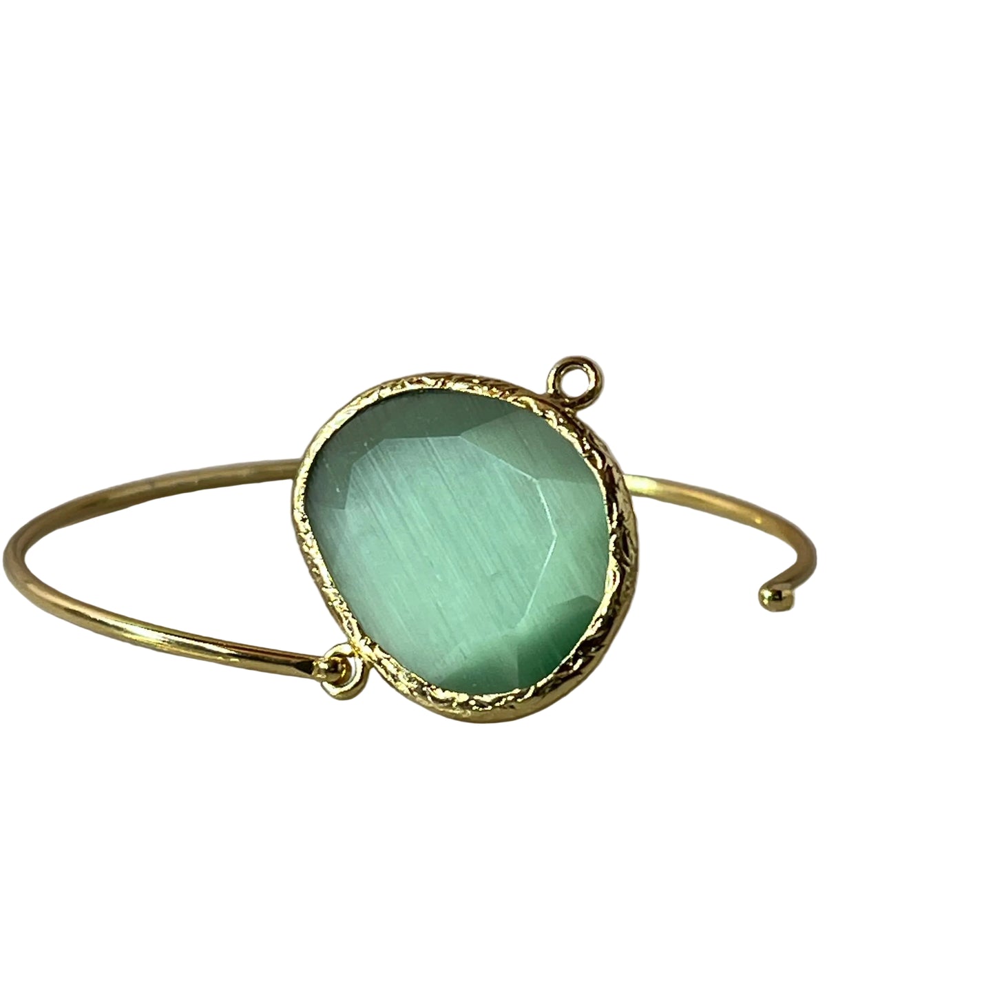Cats Eye Pebble Shape Bangle