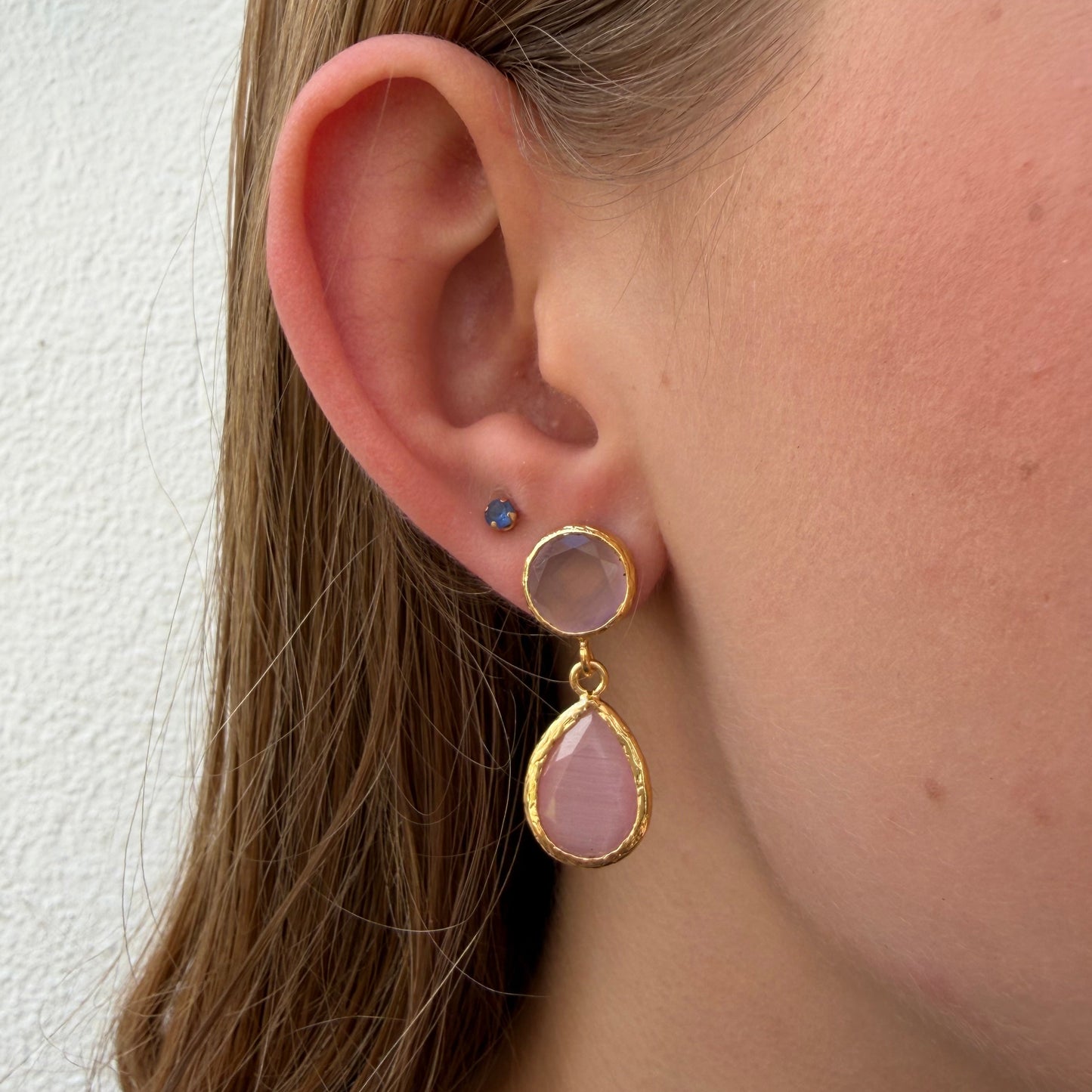 Cats Eye Tear Drop Earrings