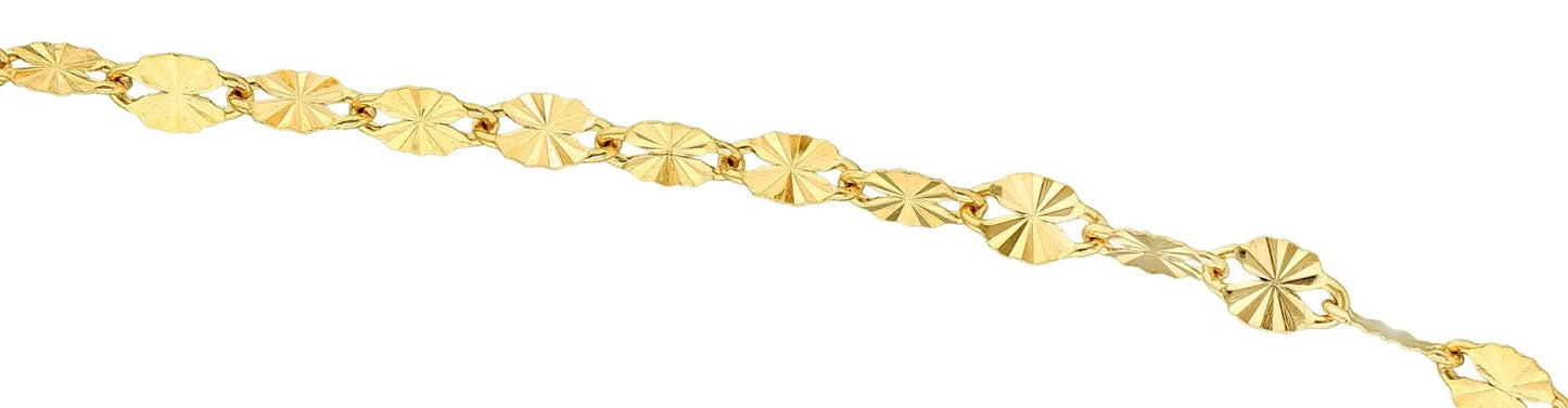 Gold Sunburst Chain Ring