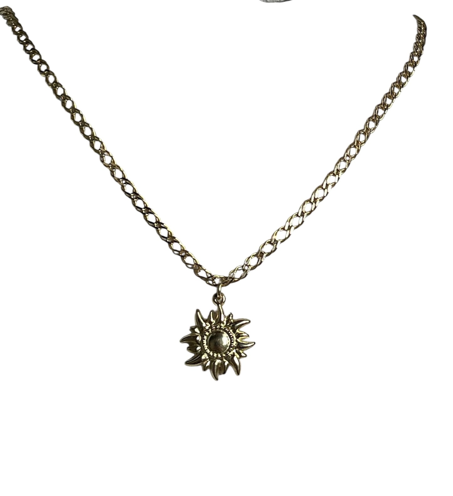 Gold "You are My Sunshine" Rollo Chain Necklace