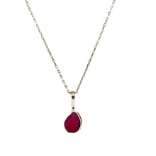 Load image into Gallery viewer, Faceted Ruby Pendant with Sterling Silver Chain