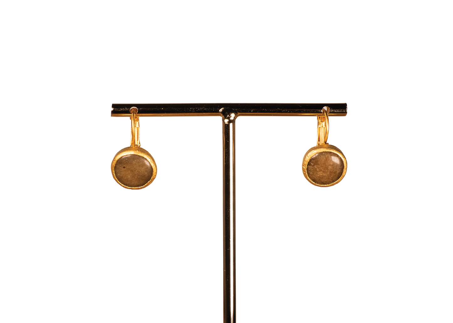 Agate French Clip Earrings- Small