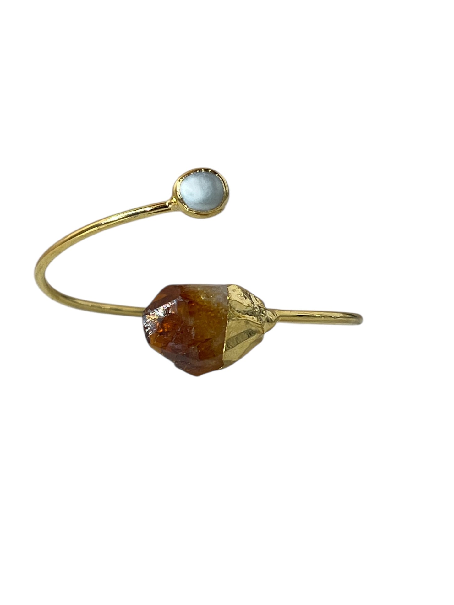 Geode & Pearl Cuff