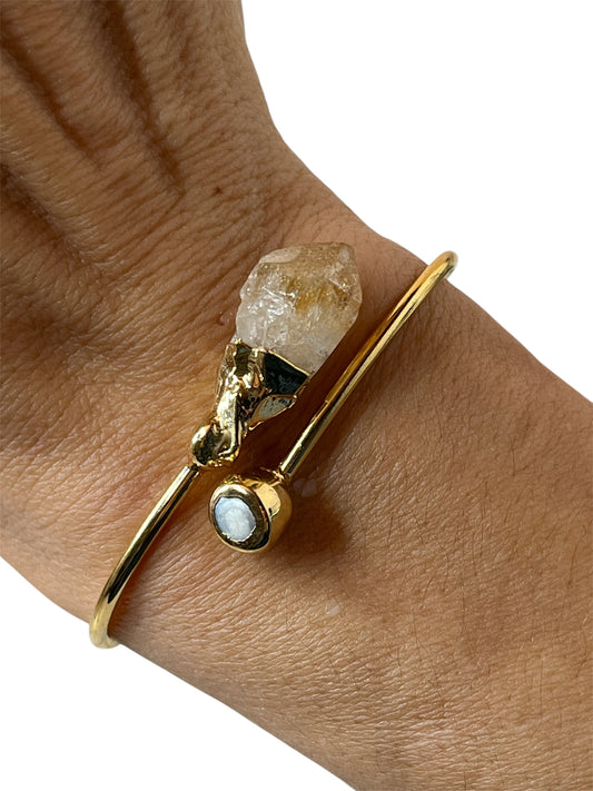 Geode & Pearl Cuff
