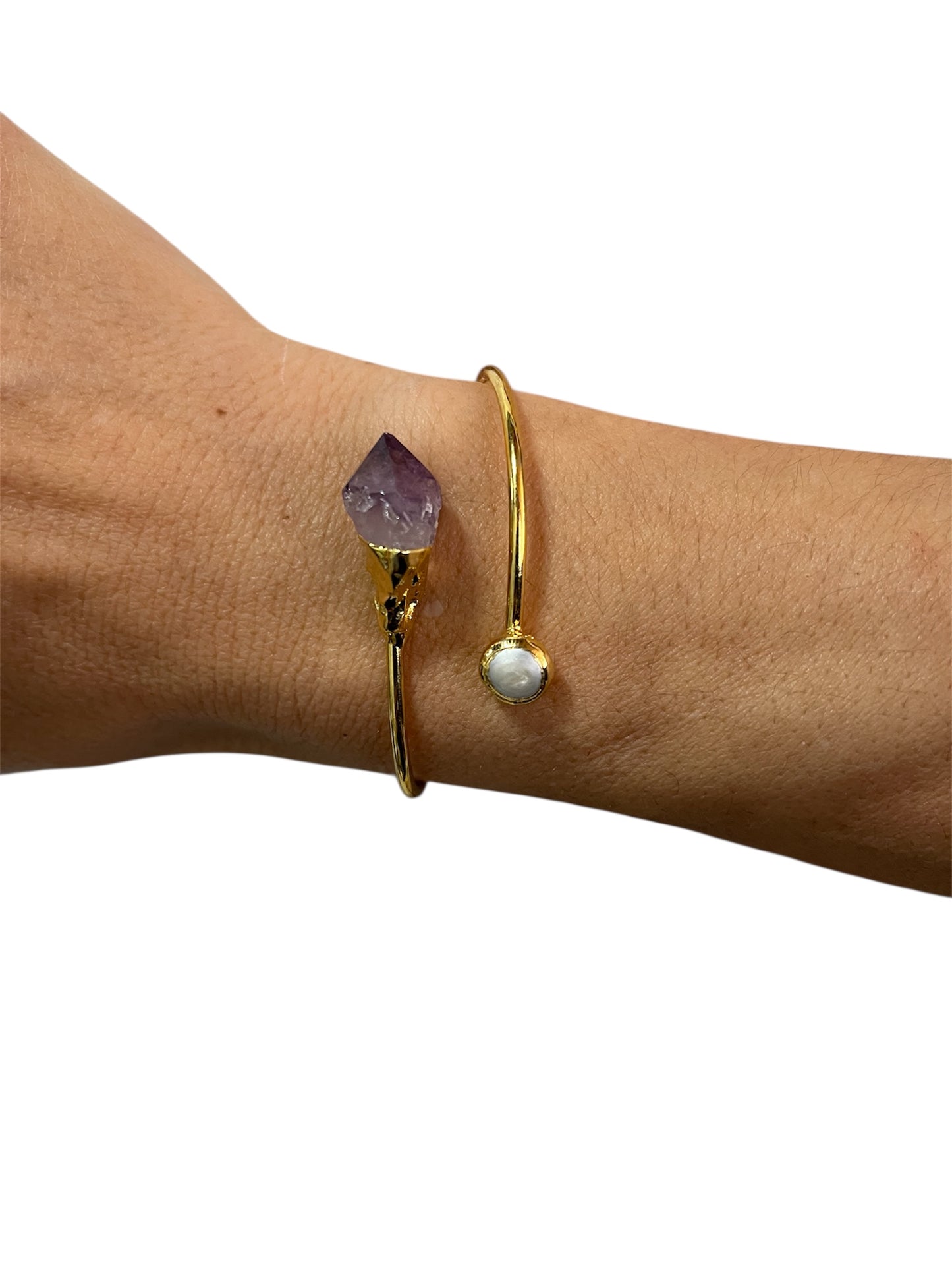 Geode & Pearl Cuff