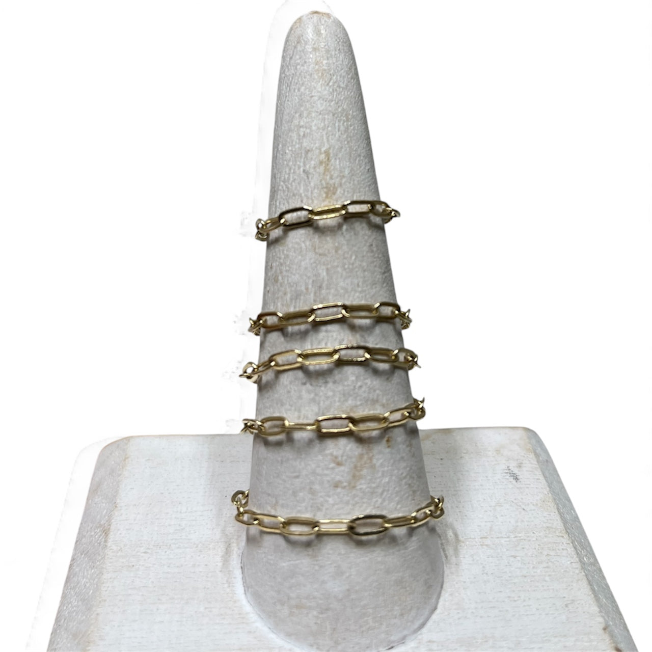 Gold Paper Clip Chain RIng