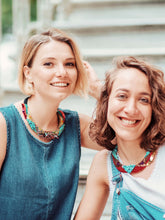 Load image into Gallery viewer, Handmade Bead Embroidery Necklace inspired by Cats of Istanbul