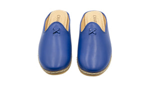 Cobalt Blue Mules - Men's - Charix Shoes