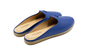 Cobalt Blue Mules - Men's - Charix Shoes