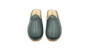 Hunter Green Mules - Women's - Charix Shoes
