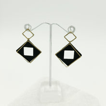 Load image into Gallery viewer, Diamond Square Cut Out Earrings