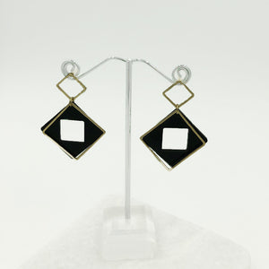 Diamond Square Cut Out Earrings