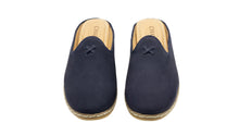 Load image into Gallery viewer, Navy Suede Mules - Women&#39;s - Charix Shoes